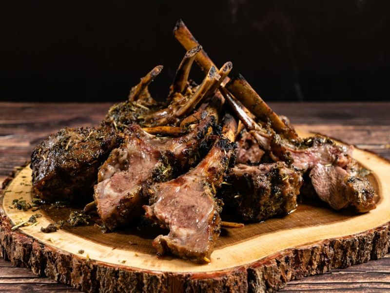 Barbecue lamb meat